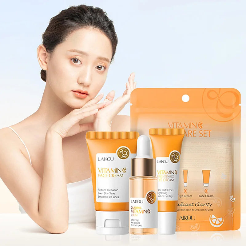 Korean Vitamin C Skincare Set ✨ Glow, Hydrate & Smooth Fine Lines