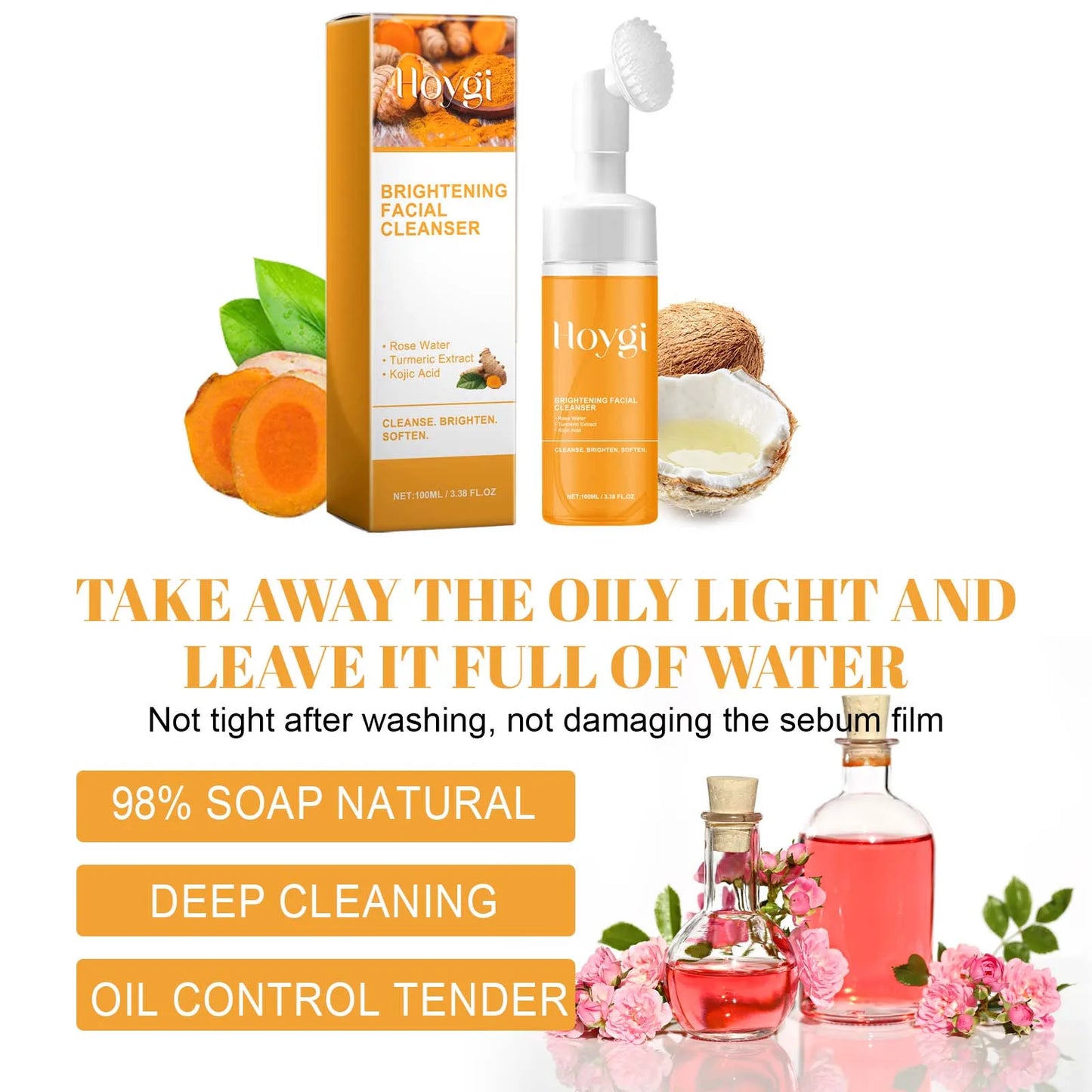 Kojic Acid Turmeric Cleanser – Fade Dark Spots & Clear Pores