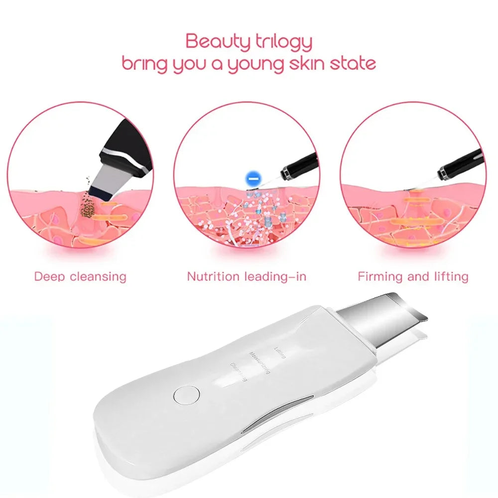 GlowPro™ Ultrasonic Skin Scrubber – Instantly Remove Blackheads & Reveal Clear, Glowing Skin ✨