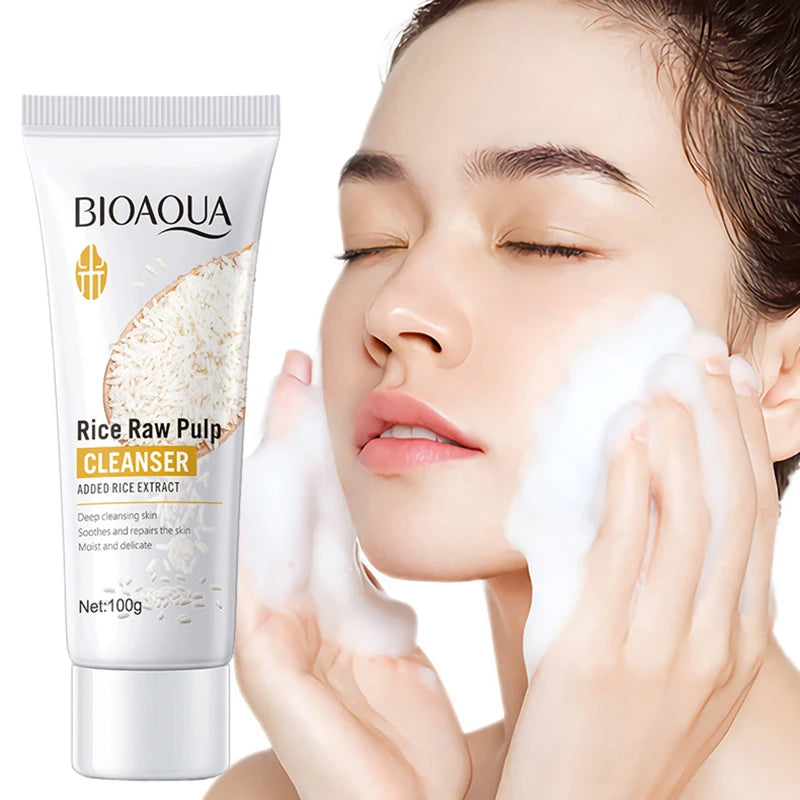 BIOAQUA Rice Hydrating Glow Cleanser