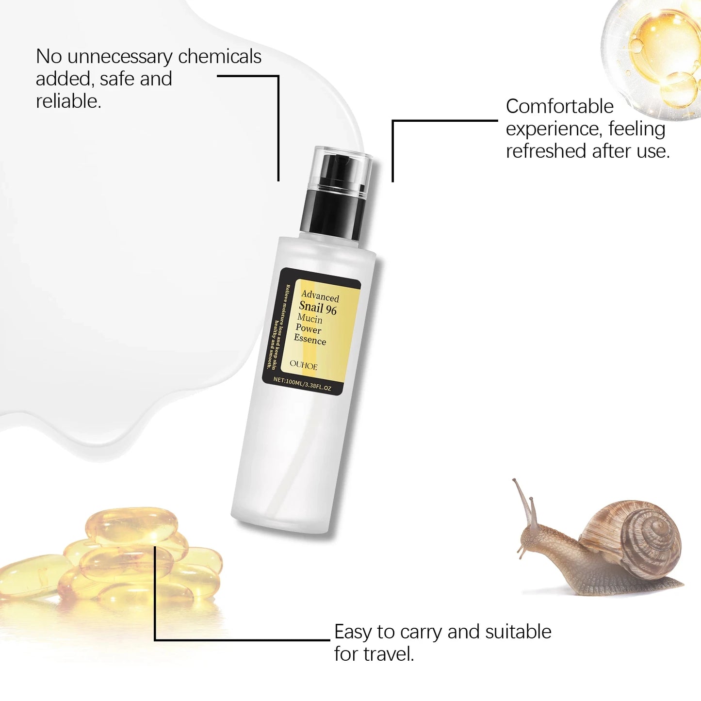 Snail 96 Mucin Essence – Hydrate, Firm & Glow ✨