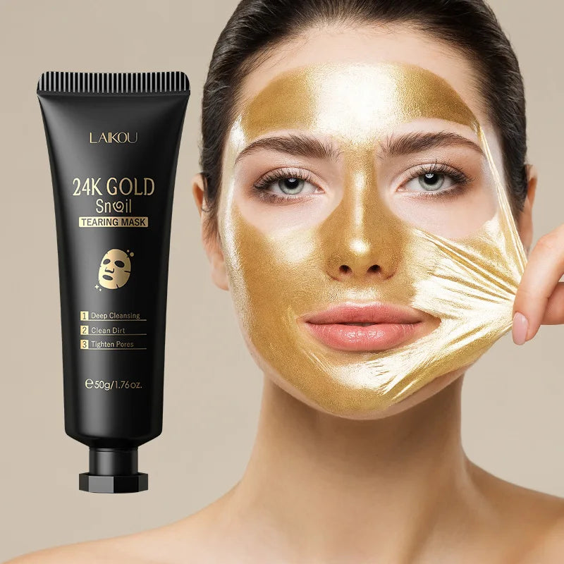LAIKOU 24K Gold Sakura Peel-Off Mask – Glow & Pore Refining Care ✨