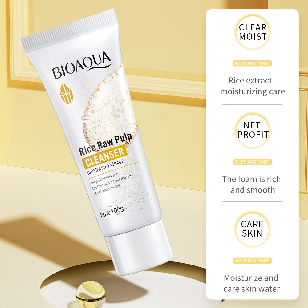 BIOAQUA Rice Hydrating Glow Cleanser