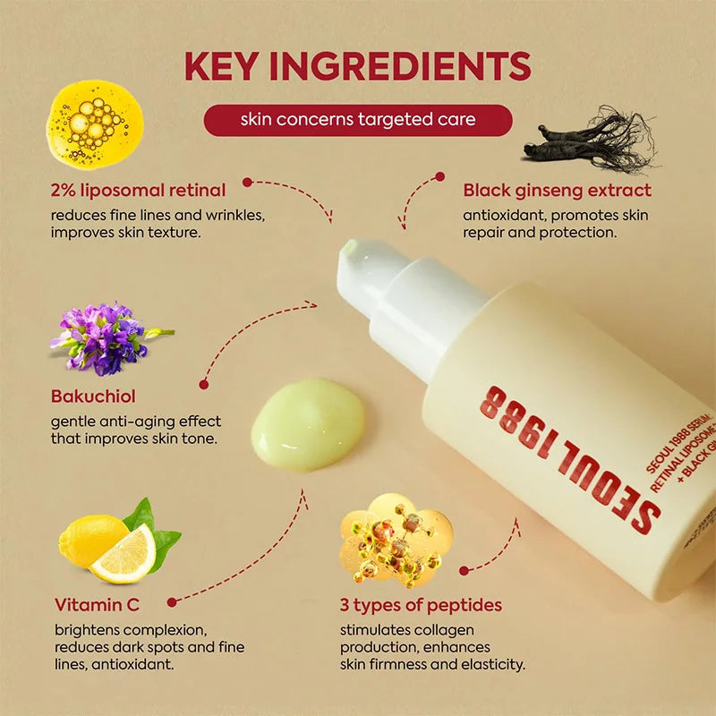 Korean Retinol Facial Serum – Lift, Hydrate & Brighten Skin