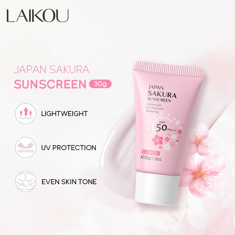 LAIKOU Sakura SunShield SPF50+ Sunscreen Cream ☀️
