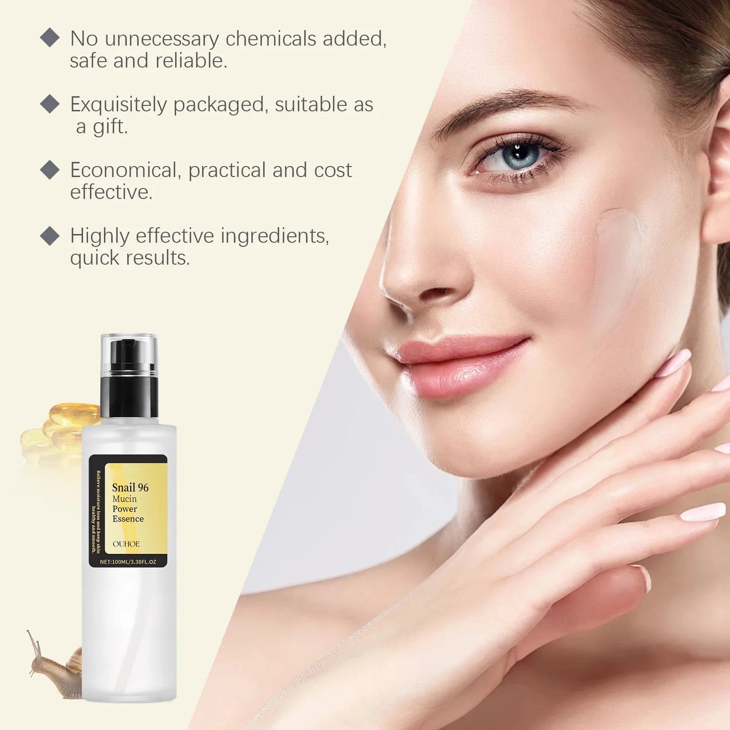 Snail 96 Mucin Essence – Hydrate, Firm & Glow ✨