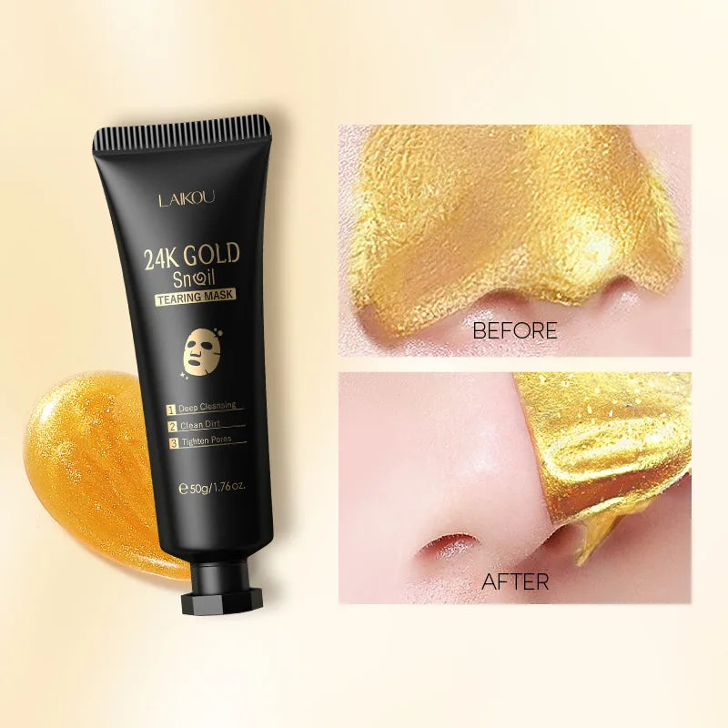 LAIKOU 24K Gold Sakura Peel-Off Mask – Glow & Pore Refining Care ✨